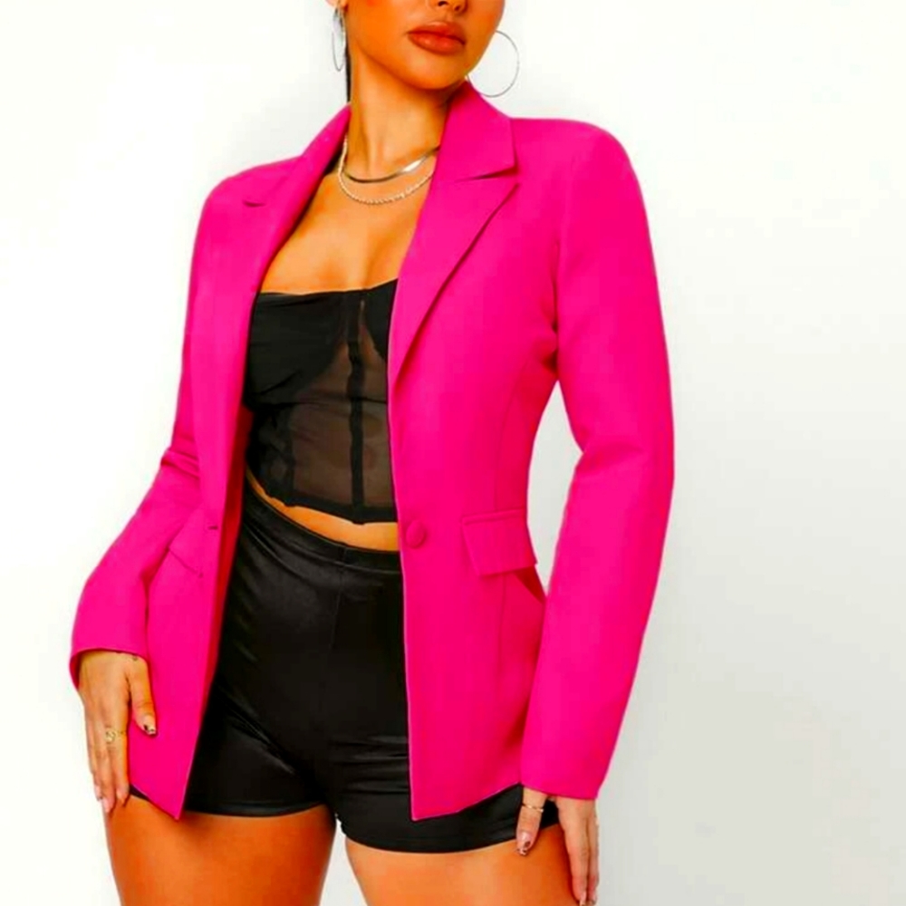 Hot pink blazer💕💞